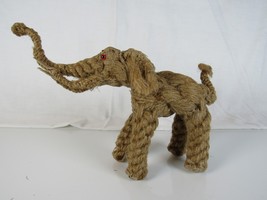 Vintage 1960s Woven Jute Rope Elephant  Statue Danish  Kay Bojesen Jorge... - $74.76