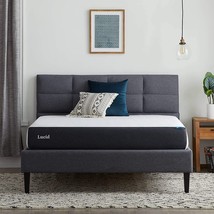 Lucid 8 Inch Queen Mattress - Plush Gel Memory Foam Mattress – Bamboo Charcoal - £310.37 GBP