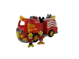 Disney Junior Mickey Mouse Fire Engine Truck Lights Sounds w Figures LOT  - £15.60 GBP