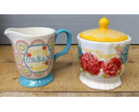 The Pioneer Woman Blossom Jubilee Ceramic Creamer and Sugar Pot Set - £15.62 GBP