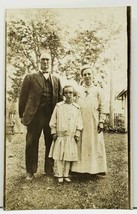 RPPC Family Picture in The Garden Early 1900s Sam Watin Postcard H14 - £5.43 GBP
