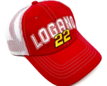 NASCAR RACING PENSKE #22 JOEY LOGANO RED WHITE MESH TRUCKER SNAPBACK HAT... - $21.80