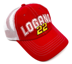 Nascar Racing Penske #22 Joey Logano Red White Mesh Trucker Snapback Hat Cap Nwt - £17.38 GBP