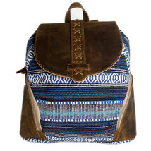 Challenger Women Canvas Handwoven Brown Leather Handbag Tote Purse 17RT2120 - $49.99