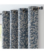 Jinchan 80% Blackout Curtains For Living Room, Farmhouse Drapes With Scroll - $56.99