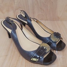 Cole Haan Air Women&#39;s Sandals Size 8.5 B Brown Sling Back Leather Shoes - £25.00 GBP