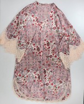 Victorias Secret Floral Kimono Open Front Robe Dolman Sleeves Size S - £23.74 GBP
