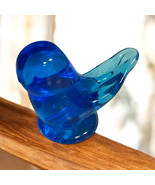 Vintage GLASS BIRD BLUE Of Happiness HANDMADE Signed Leonard 1993 - $24.44 CAD