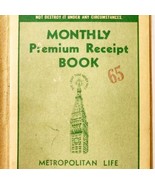 1940s Metropolitan Life Insurance Co Receipt Book Augusta Maine Booklet ... - $29.99