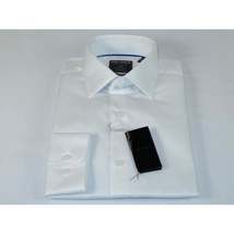 Men's Shirt Christopher Lena PROPER 100% Cotton Wrinkle Free p720ttsr white Slim image 3