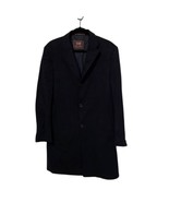 Hickey Freeman Black Pinstripe Wool Cashmere Classic Overcoat Mens 40R - $110.00