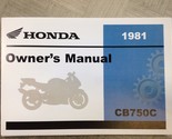 1981 HONDA CB750 CB 750 CUSTOM Owners Manual NEW FACTORY DEALERSHIP 81 - $81.12