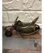 Vtg 7” Motorcycle Folk Art Brass Sculpture Harley Davidson Replica Colle... - $1,360.75 MXN