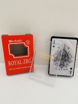 Vintage NEW Royal.ZRG Washable 100% All Plastic Playing Cards *Black Design* - £9.30 GBP