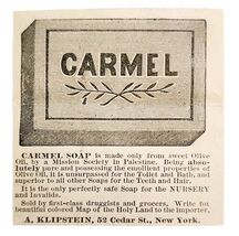 Klipstein Carmel Soap 1885 Advertisement Victorian Detergent ADBN1A16 - $28.07 CAD