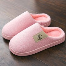 Women Men Warm Slippers Winter Plush Slides Couple Boys Girls House Cotton Shoes - £19.51 GBP