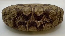 Coach Brown Leather Signature C Monogram Hard Large Sun Glasses Case Sunglasses - £11.02 GBP