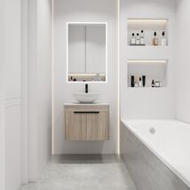 Modern Float Bathroom Vanity Set - White Oak - $458.99