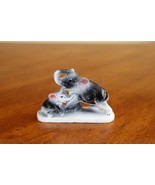 Vintage Mother &amp; Baby Calf Elephant Figurine Trunk Up Family Japan 3.25&quot;... - $9.50