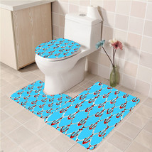 3Pcs/set Anchors Away Lilly Bathroom Toliet Mat Set Anti Slip Bath Floor... - £26.00 GBP+