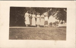 RPPC Lovely Group of Young Ladies Posing for Photo Postcard A23 - £3.89 GBP