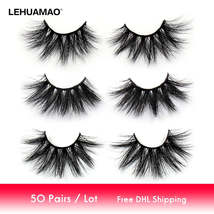 LEHUAMAO - Original 50 Pairs/lot Makeup Eyelashes 25mm 5D Mink Eyelashes... - £183.42 GBP