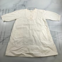 Charles Anastase 1979 Shirt Dress Womens Small White Cotton Button Prair... - $93.25