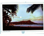 Northwest Orient Airlines Menu Waikiki Beach Diamondhead 1960 Hawaii - $49.63