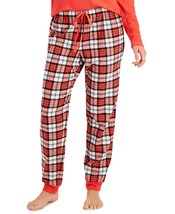 Jenni Womens Sleepwear Cozy Flannel Pajama Pants Size Small Color Plaid-Red - £21.67 GBP