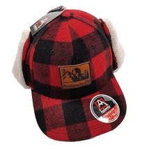 Avalanche Outdoor Supply Co. Men&#39;s Buffalo Plaid Earflap Hat Wool Blend Red - £27.53 GBP