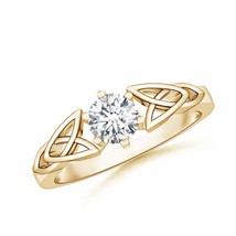 ANGARA Round Natural Diamond Celtic Knot Ring in 14K Gold (Grade-GVS2, 0.47 Ctw) - £1,068.01 GBP
