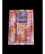 New Handmade Pink/Purple Floral Quilted Journal &amp; Pen Holder Set - $10.00