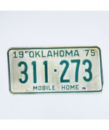 1975 United States Oklahoma Base Mobile Home License Plate 311-273 - $18.80