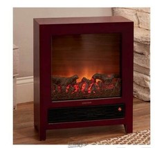 Cambridge 6' Corded 19"Wood Electric Fireplace Mahogany Heater Heat Blower 1350W - £158.88 GBP