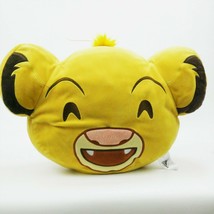 Lion King Simba Reversible Emoji Pillow Disney Parks 12 inch Travel Bed Throw  - £14.87 GBP