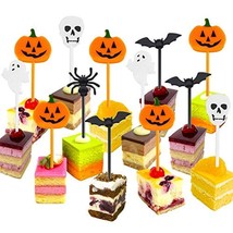 Plastic Halloween Picks Halloween Cupcake Topper Picks Ghost Decor For Kids Birt - £12.82 GBP
