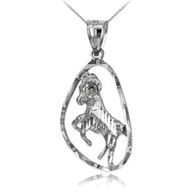 Sterling Silver Aries Zodiac Sign DC Pendant Necklace - £27.51 GBP+