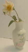 Vintage Japanese Hand Painted Flower Vase, about 6 inches; Bone or Porcelain - £7.04 GBP
