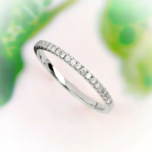 1.0 Tcw Round Cut Lab Created Moissanite Eternity Band In 925 Silver Sterling - £71.93 GBP