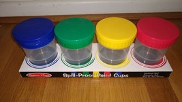 Melissa &amp; Doug Spill Proof Paint Cups 4 Color Set #1623 New - $13.00