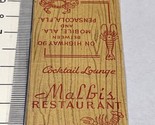 Front Strike Matchbook Cover Malgis Restaurant  Mobile, AL gmg  Famous G... - £9.74 GBP
