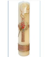 Angelitos de Mexico Faith Holy Spirit Confirmation Candle Vela Cirio Beige  - $404.91 MXN