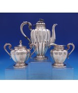 Casa Prieto Mexican Sterling Silver Coffee Set 3pc Pumpkin Style (#7042) - €2.863,91 EUR