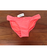 New Old Navy Neon Orange Ruched Lined Nylon Bikini Bottom Swim XS - £11.00 GBP