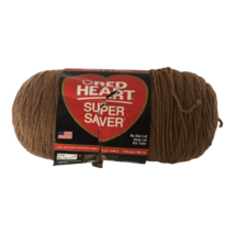 Red Heart Super Saver Yarn Skein Cafe Latte Brown Worsted Acrylic 744 Yds E302B - £9.43 GBP