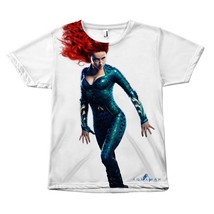 Mera Queen of the Sea Aquaman Movie Front Sublimation T-Shirt - £30.67 GBP