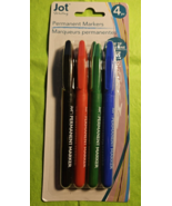 Jot Writing Permanent Markers 4pc Fine Tip Assorted Varies - $6.35