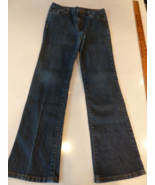 Faded Glory Jeans 12 Girls Youth Size Blue Denim Boot Cut Med Wash W27 I... - $16.50 CAD