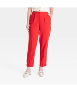 A New Day Women&#39;s High-Rise Tailored Trousers Size 4 Regular Red New W Tags - €25,92 EUR