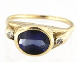 Sapphire Women&#39;s Cluster ring 10kt Yellow Gold 352461 - £318.88 GBP